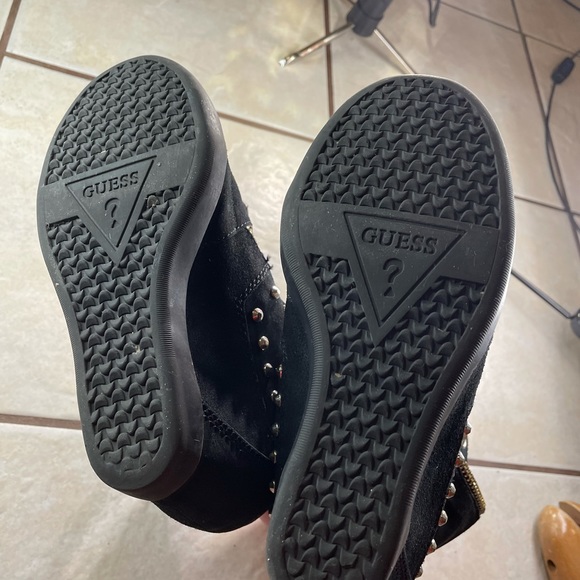 Women's guess wedge heels black double zipper flip back - Picture 9 of 10